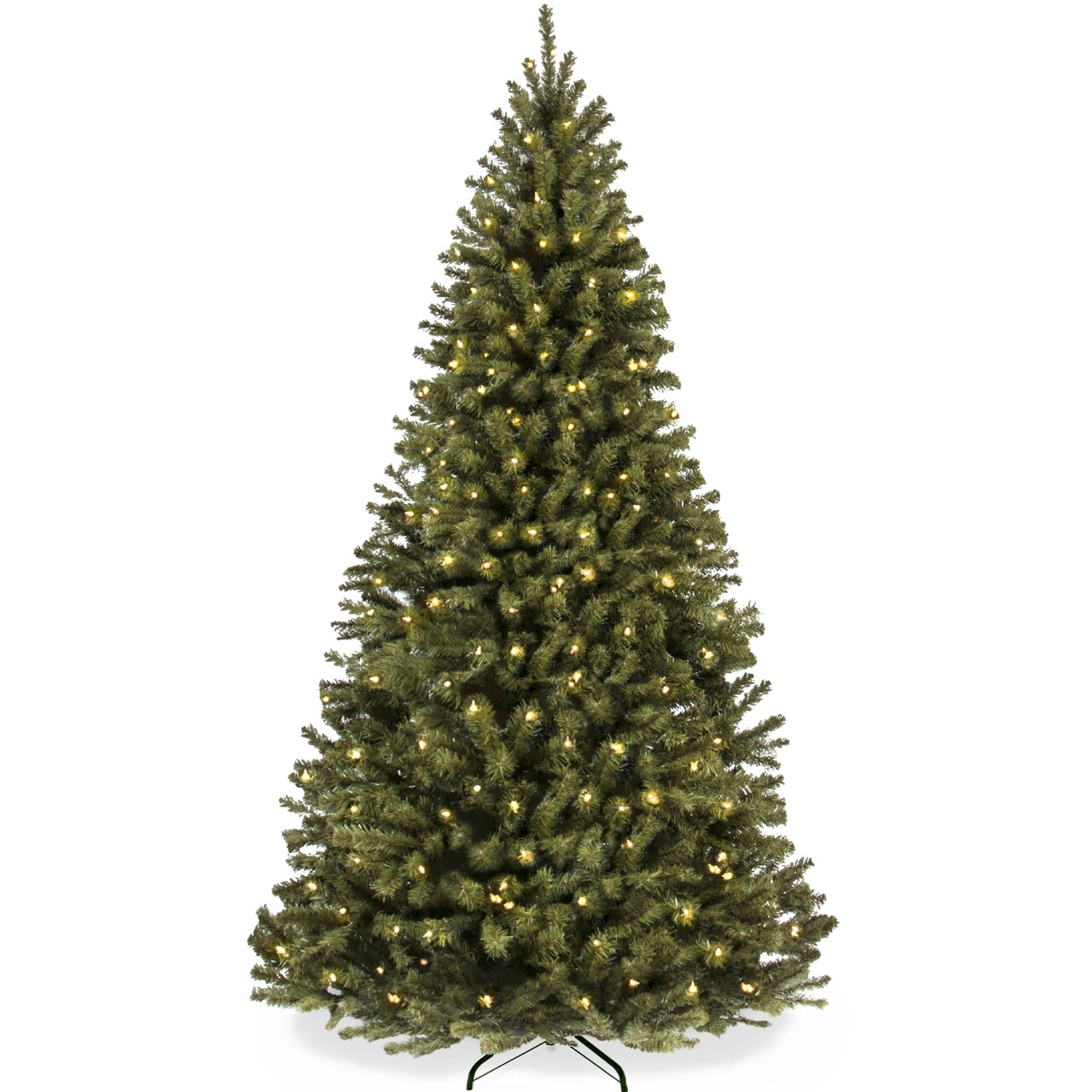 Best Choice Products Pre-Lit Spruce Artificial Christmas Tree w/ Easy Assembly, Metal Hinges & Foldable Base